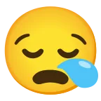 Emoji Cara de sueño en Google
