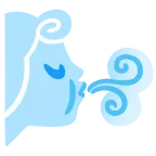 Emoji Cara de viento en Google