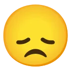 Emoji Cara decepcionada en Google