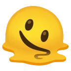 Emoji Cara derritiéndose en Google