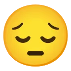 Emoji Cara desanimada en Android