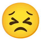 Emoji Cara desesperada en Google