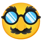 Emoji Cara disfrazada en Google
