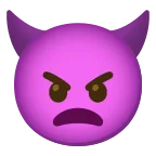 Angry Face with Horns emoji on Google