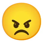 Emoji Cara enojada en Google