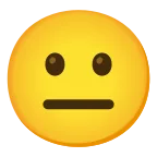 Emoji Cara neutral en Google