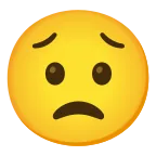Emoji Cara preocupada en Google