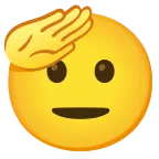Saluting Face emoji on Google