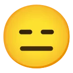 Expressionless Face emoji on Google