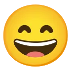 Smile emoji on Google