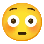Emoji Cara sonrojada en Android