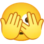 Face with Peeking Eye emoji on Google