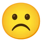 Frowning Face emoji on Google