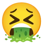 Face Vomiting emoji on Google