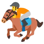 Emoji Carrera de caballos en Google