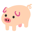 Pig emoji on Google