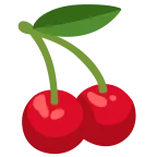 Cherries emoji on Google