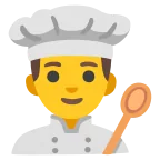 Man Cook emoji on Google