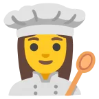 Emoji Chef mujer en Google