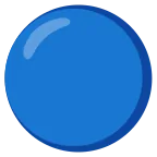Blue Circle emoji on Google