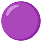 Emoji Círculo morado en Google
