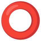 Hollow Red Circle emoji on Google