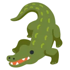 Crocodile emoji on Google