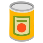 Emoji Comida enlatada en Google