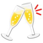 Emoji Copas brindando en Google