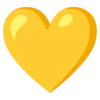 Emoji Corazón amarillo en Google