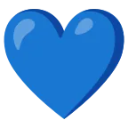 Blue Heart emoji on Google