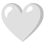 White Heart emoji on Google
