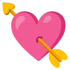 Emoji Corazón con flecha en Google
