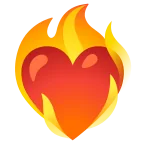 Heart on Fire emoji on Google