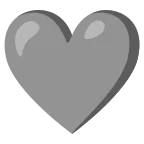 Grey Heart emoji on Google