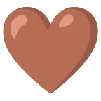 Brown Heart emoji on Google