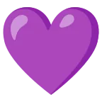 Emoji Corazón morado en Android