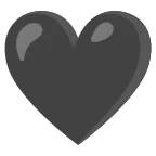Emoji Corazón negro en Google