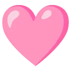 Emoji Corazón rosa en Google
