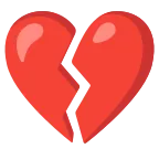 Broken Heart emoji on Google