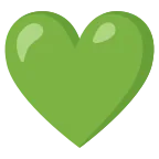 Emoji Corazón verde en Google