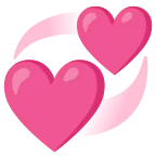 Emoji Corazones giratorios en Android