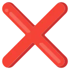 Cross Mark emoji on Google