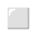 Emoji Cuadrado blanco mediano-pequeño en Google