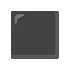 Black Medium Square emoji on Google