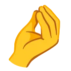 Chef's Kiss (Pinched Fingers) emoji on Google