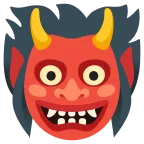Emoji Demonio japonés oni en Google
