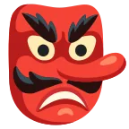 Emoji Demonio japonés tengu en Google