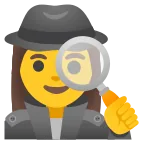 Emoji Detective mujer en Google
