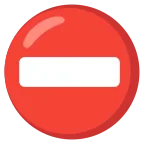 Emoji Dirección prohibida en Google